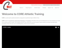 Tablet Screenshot of coreathletictraining.com